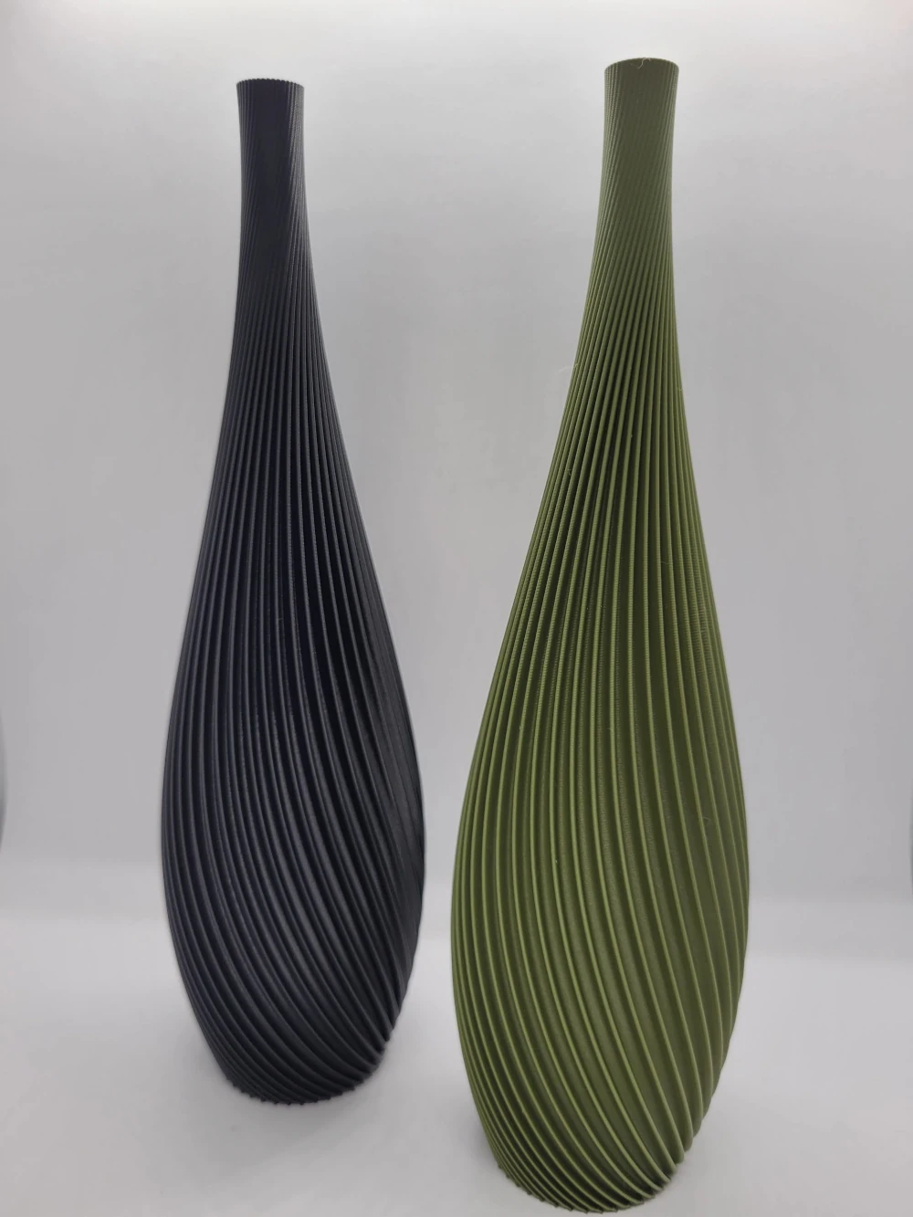 Vaso Decorativo Lágrima Canelado Minimalista Espiral Moderno
