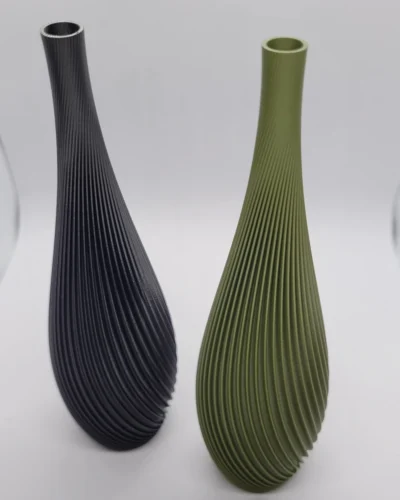 Vaso Decorativo Lágrima Canelado Minimalista Espiral Moderno